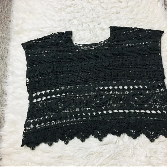 Lane Bryant Bohemian Crochet Olive Green Size 14 - Picture 2 of 13